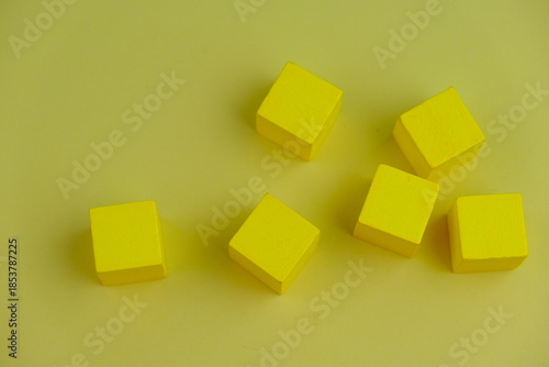 Wooden block with no word as a template for text space concept. business concept