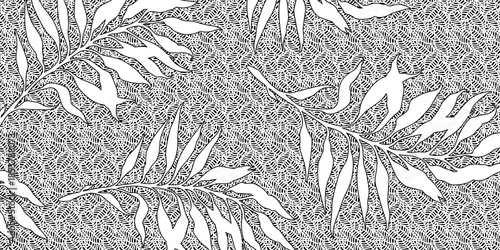 black and white background seamless pattern