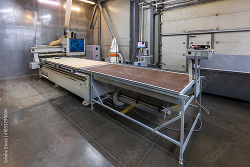 The CNC machining center is designed for precise, high-speed milling and drilling of holes in various sheet and composite materials, as well as soft and hard wood.