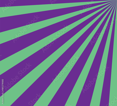 Purple and Green Radial Sunburst Rays Abstract Background
