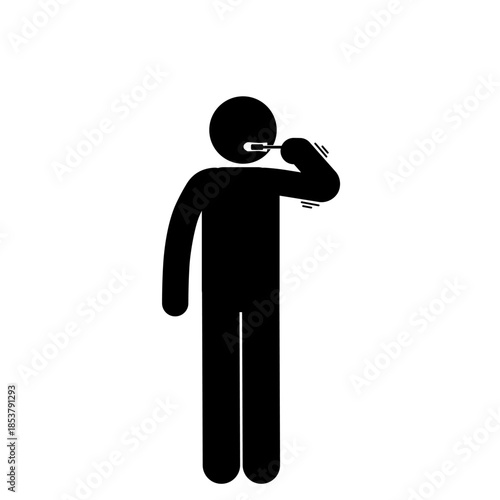 Daily tooth brushing hygiene routine illustration scene.