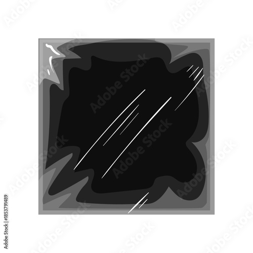 Blank vinyl record album cover carefully sealed in new clear plastic wrap, presenting a minimalist aesthetic representing new music, retro sounds, and empty space for custom design