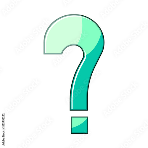 Question mark symbol icon on a white background signifying inquiry, doubt, mystery, solution seeking, information, and frequently asked questions concept