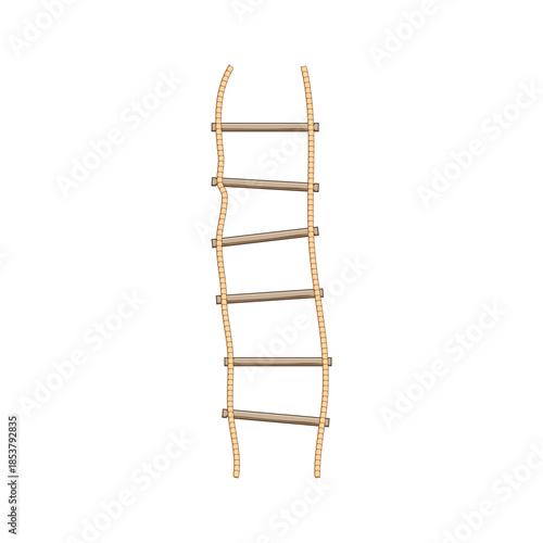 Rope ladder illustration representing goals, ambition, and the journey of upward movement, symbolizing progress, growth, and overcoming obstacles towards new opportunities