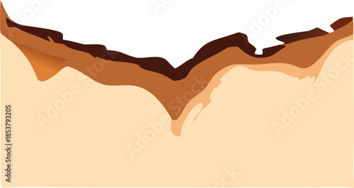 Chocolate Drizzle on Light Background