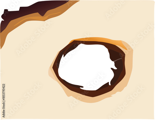 Chocolate Drizzled Marshmallow on Paper