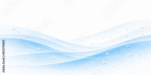 An artistic blue abstract wave illustration featuring flowing curves and vector line patterns creates a light business wallpaper design for a modern web backdrop