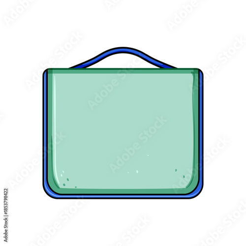 Empty toiletry bag on white background ready for essentials, representing travel organization and personal care for vacations, trips, and everyday packing convenience