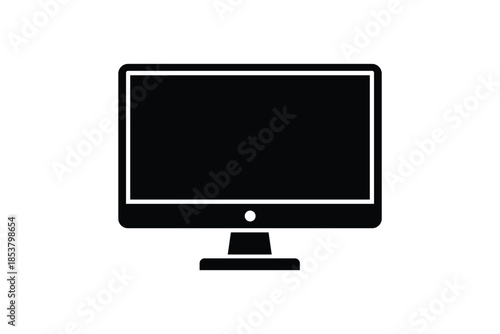 Desktop Computer Icon – PC Workstation Technology Symbol Vector