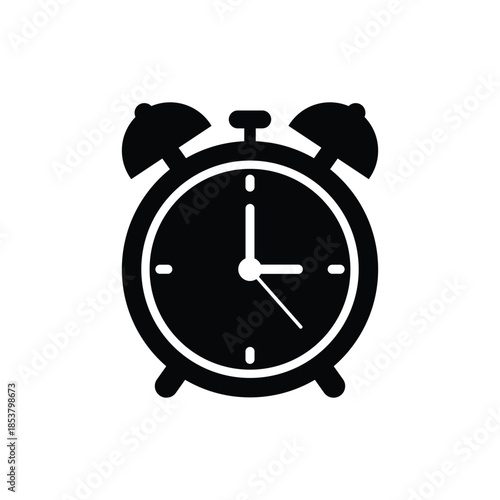 Alarm Clock Icon – Time Reminder Wake Up Symbol Vector