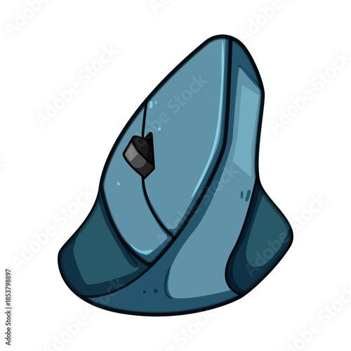 Vertical computer mouse providing ergonomic design for improved wrist position, reducing strain and discomfort during extended computer usage, supporting productivity and well being