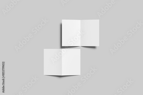 Blank Bifold Brochure Mockup