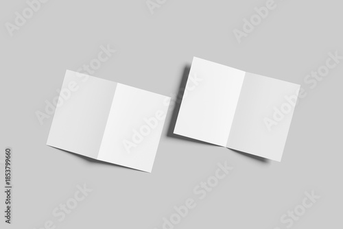 Blank Bifold Brochure Mockup