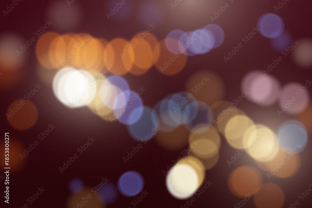 Obraz premium Defocused city lights with vibrant bokeh effect.
