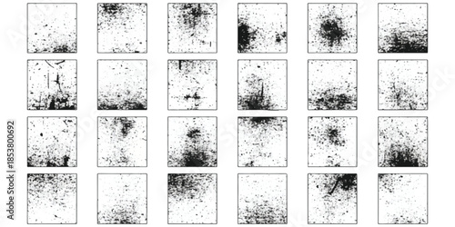 Vintage distressed monochrome texture grunge overlay background isolated on white background