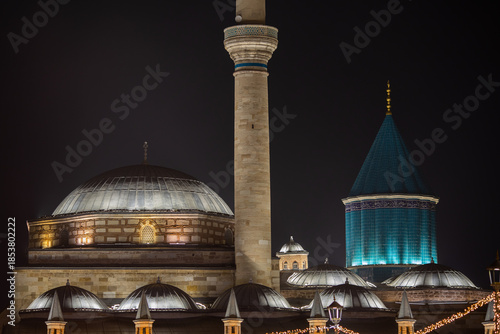 A view of the Sultan Selim Mosque and the Mevlana Museum.