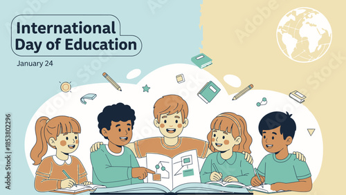 International Day of Education: Children Learning Together, Global Knowledge