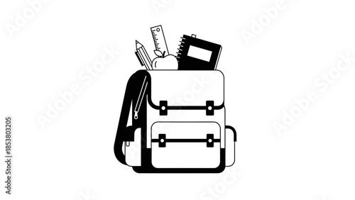  Simple Backpack Vector with Education and Travel Essentials
