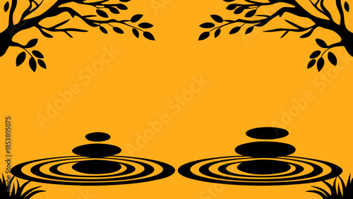 Illustration of a swirling galaxy with a bright center and scattered stars in a dark blue space view