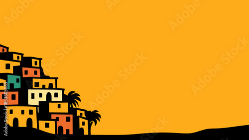 Stylized clouds in shades of blue and brown against a dark blue starry night background scene art