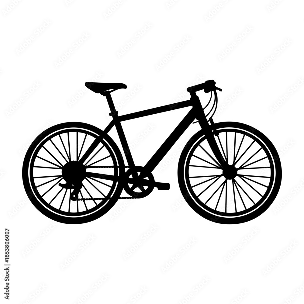 Obraz premium Bicycle Silhouette Icon Vector Illustration