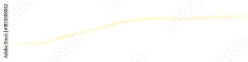 Energetic yellow spray of scattered particles forming a dynamic curved line, perfect for creative backgrounds, graphic design elements, or modern marketing materials.