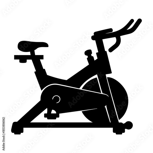 Indoor Cycling Spin Bike Silhouette for Fitness and Cardio Workouts
