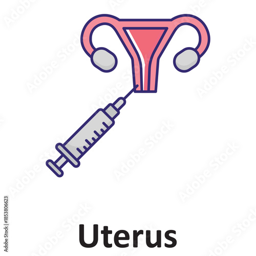 Uterus Vector Icon which can easily modify or edit