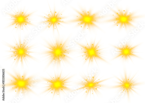 Soft white glow with sparkling stars and radiant rays. Ideal for holiday cards, magical scenes, or fantasy artwork. Transparent PNG overlay included.