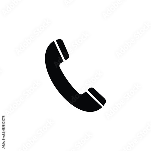 Phone Call Icon – Telephone Receiver Communication Silhouette Vector