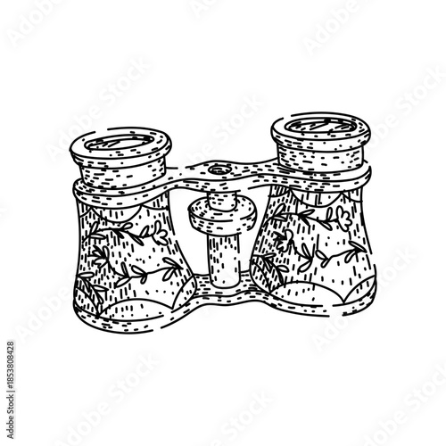 Ornate opera glasses featuring a decorative floral pattern, symbolizing classic entertainment, live performance, and a refined viewing experience at a theater or cultural event