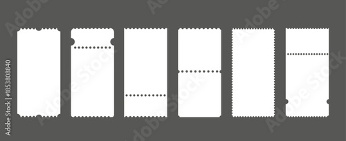 Blank Paper Tickets and Coupons for Events, Travel, and Sales Promotions