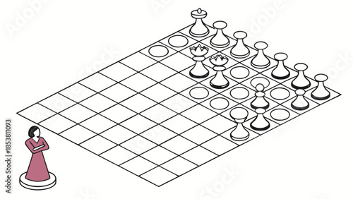  Strategic Chessboard Challenge: Red Queen Plans Next Move Against Opponent Pieces