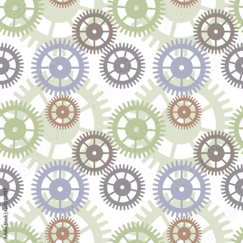 Wallpaper Mural Technical background. Steampunk pattern with gears and cogwheels. Vintage techno. Torontodigital.ca