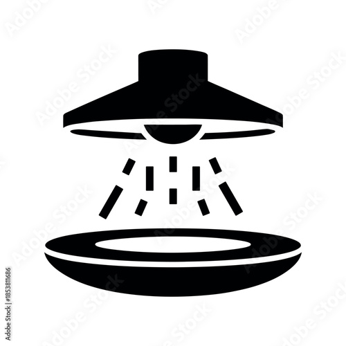 Digital Light vector icon ceiling lamp symbol for home interior illumination