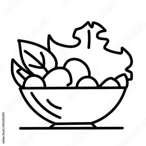 Salad icon vector