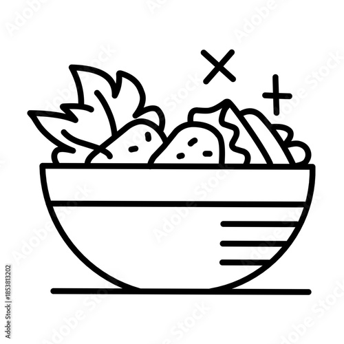 Salad icon vector
