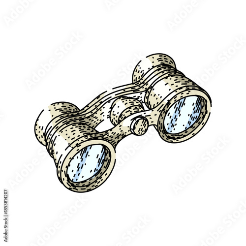 Elegant opera glasses magnifying distant stage performances, symbolizing cultural events, entertainment, and a sophisticated evening experience at the theater or concert hall