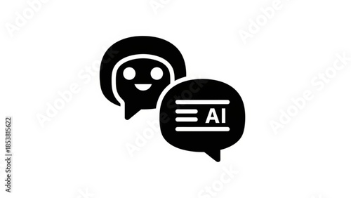 AI Chatbot Icon Representing Artificial Intelligence Conversation and Communication