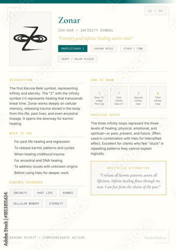 Zonar Reiki Symbol for Healing and Eternity