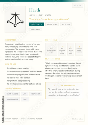 Harth Karuna Reiki Symbol Guide Card