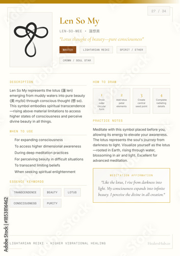 Len So My Reiki Symbol Study Card