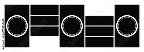 Blank college frame photo part or picture. picture Vector mockup mega collection bundle. Vector illustration. photo college.