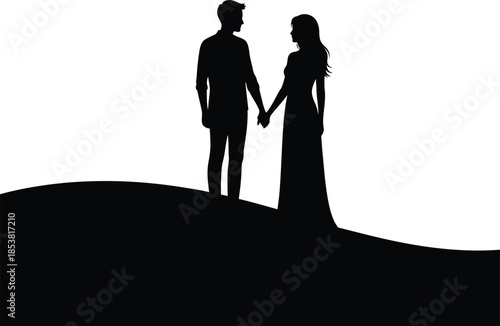 silhouette of a couple