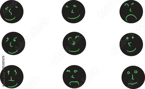 green face vector