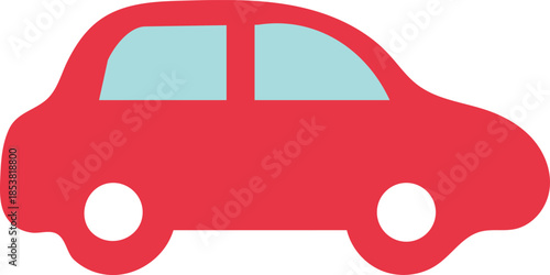 Car icon. Transportation graphic design. Automotive and driving design elements. Automobile and vehicle symbols. Passenger car symbol
