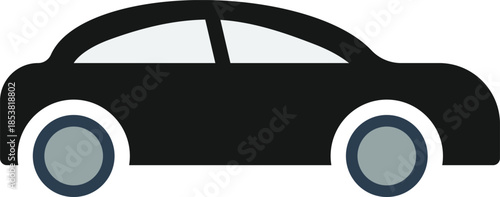 Car icon. Transportation graphic design. Automotive and driving design elements. Automobile and vehicle symbols. Passenger car symbol
