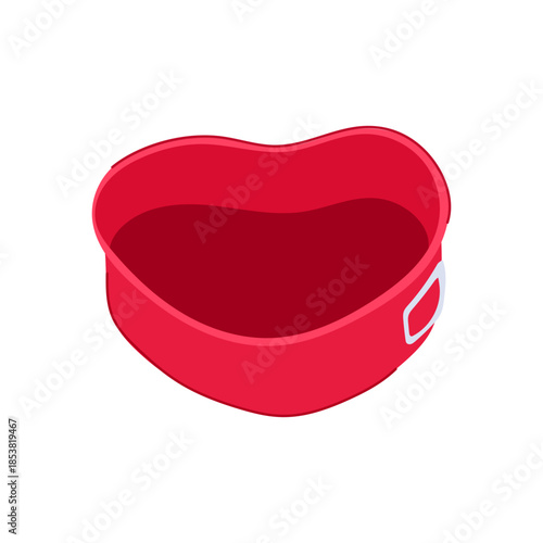 Red heart shaped baking pan for creating sweet treats, symbolizing love and romance, ideal for valentine s day celebrations, anniversaries, and special occasion baking projects