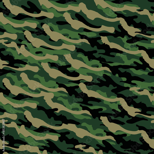 Full seamless camouflage texture skin pattern vector for military textile. Usable for Jacket Pants Shirt and Shorts.
