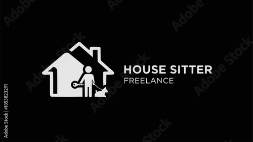House Sitter Freelance Logo Design with Iconography.